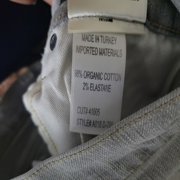 Agolde Jeans Womens 26 Gray Feel Good Distressed High Rise Skinny Crop Raw Hem - Picture 8 of 8